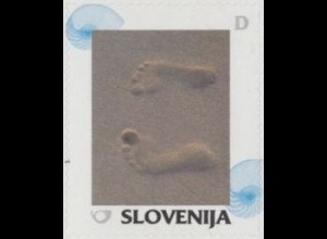 Slowenien Mi.Nr. 1113 Meine Marke, Jahreszeiten, Sommer, Fußspuren, skl. (D)