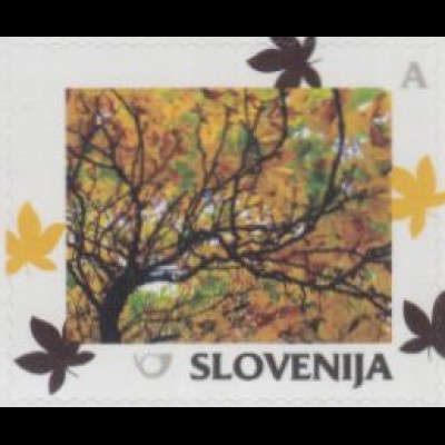 Slowenien Mi.Nr. 1114 Meine Marke, Jahreszeiten, Herbst, braune Blätter skl. (A)