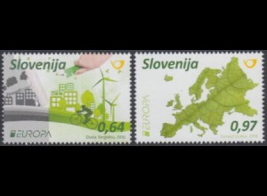 Slowenien Mi.Nr. 1199-1200 Europa 16, Umweltbewusst leben (2 Werte)
