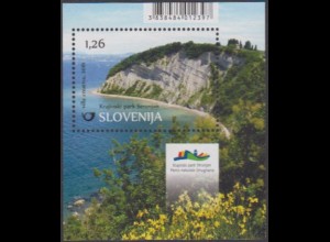 Slowenien MiNr. Block 92 Landschaftspark Strunjan, Kliff von Strunjan