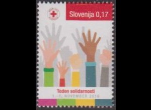 Slowenien Zwangszuschlagsm MiNr. 80 Rotes Kreuz, Solidarität, Hände (0,17)