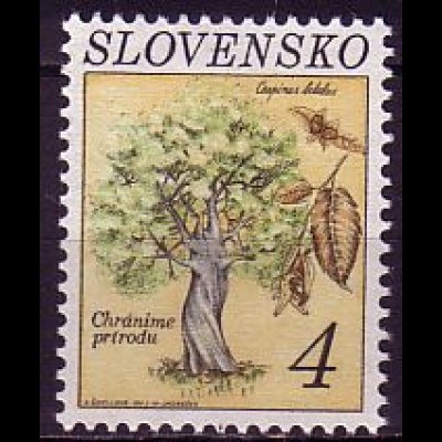 Slowakei Mi.Nr. 169 Naturschutz, Hainbuche (4 Sk)