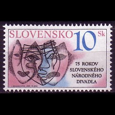 Slowakei Mi.Nr. 220 75 J. Slowakisches Nationaltheater (10)