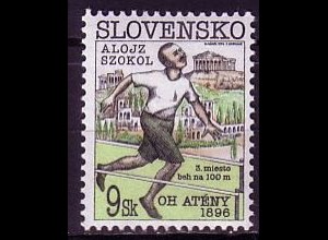 Slowakei Mi.Nr. 245 100 Jahre Olymia, 100-m-Lauf (9)