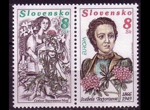 Slowakei Mi.Nr. Zdr.251-50 Europa 1996, Berühmte Frauen