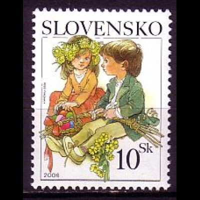 Slowakei Mi.Nr. 531 Ostern, Kinder mit Rutenbündel, Ostereier etc. (10)