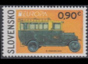Slowakei Mi.Nr. 707 Europa Postfahrzeuge, Postbus Skoda 125 (0,90)