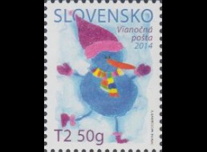 Slowakei Mi.Nr. 748 Weihnachten, Schneemann (T2)