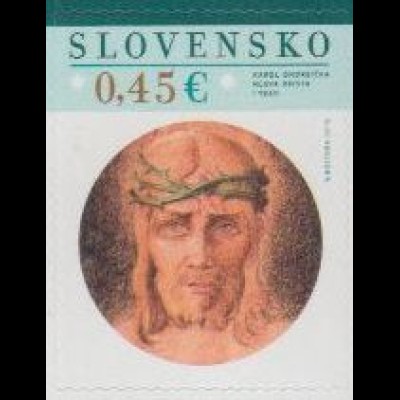 Slowakei Mi.Nr. 758 Ostern, Gemälde Christus mit Dornenkrone, skl. (0,45)