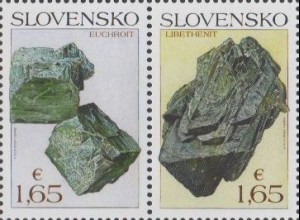 Slowakei MiNr. Zdr.854+53 Naturschutz, Mineralien