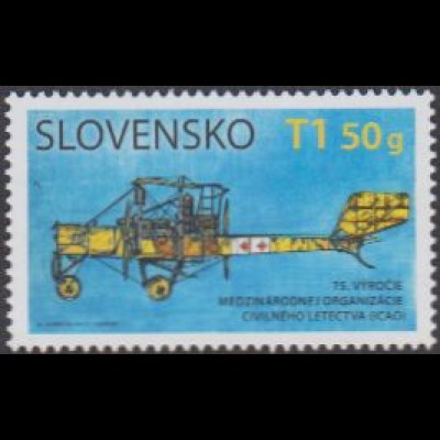 Slowakei MiNr. 868 Int.Zivilluftfahrtorganisation ICAO, Flugzeug Caproni (T1)