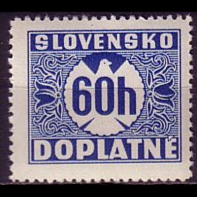 Slowakei Portomarke Mi.Nr. 7 Ziffernzeichnung ohne Wz. (60H)