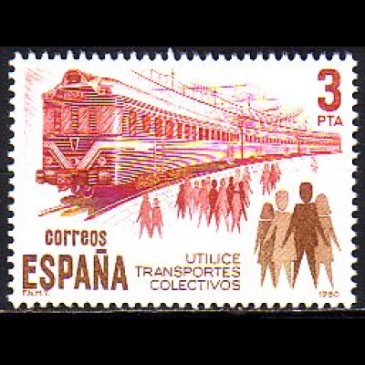 Spanien Mi.Nr. 2452 Öffent. Verkehrsmittel, Eisenbahn (3)