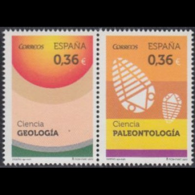 Spanien Mi.Nr. Zdr.4710-11 Wissenschaften, Geologie, Paläontologie