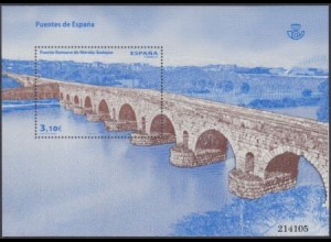 Spanien Mi.Nr. Block 244 Span.Brücken, Römische Brücke über den Guadiana