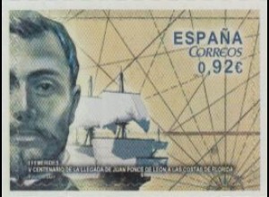 Spanien Mi.Nr. 4848 Juan Ponce de Leon, Entdecker, Segelschiffe, skl. (0,92)