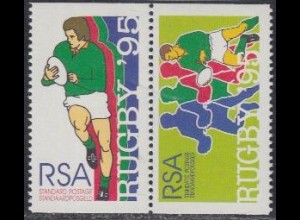 Südafrika Mi.Nr. Zdr.956-57C Rugby-WM