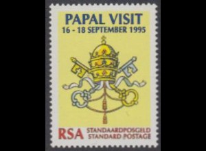Südafrika Mi.Nr. 970 Besuch von Papst Johannes Paul II, Wappen (-)