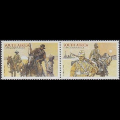 Südafrika Mi.Nr. Zdr.1242-43 100.J.tag südafrik.Kriegserklärung a.Großbritannien
