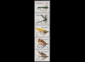 Südafrika - Transkei Mi.Nr. Zdr.68,67,66,65,69 senkr. Künstliche Fliegen 