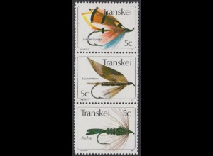 Südafrika - Transkei Mi.Nr. Zdr.65,69,68 senkr. Künstliche Fliegen 