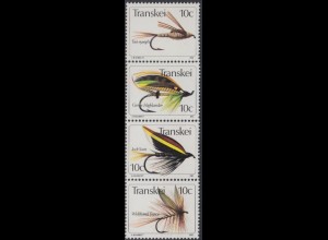 Südafrika - Transkei Mi.Nr. Zdr.85,86,87,83 senkr. Künstliche Fliegen 