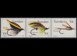 Südafrika - Transkei Mi.Nr. Zdr.87,86,85 waag. Künstliche Fliegen 