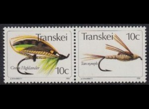 Südafrika - Transkei Mi.Nr. Zdr.86,85 waag. Künstliche Fliegen 