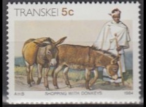 Südafrika - Transkei Mi.Nr. 141x Freim. Kultur der Xhosa, Junge mit Eseln (5)