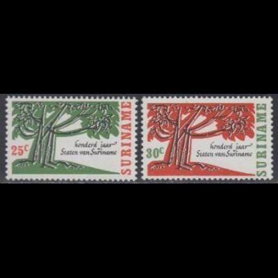 Surinam Mi.Nr. 503-04 100J. Staaten von Surinam, Baum (2 Werte)