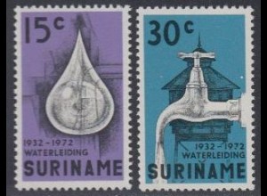 Surinam Mi.Nr. 616-17 40J. Wasserwerke (2 Werte)