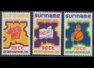 Surinam Mi.Nr. 702-04 Unabhängigkeit (3 Werte)