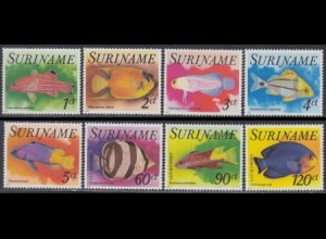 Surinam Mi.Nr. 771-78 Tropenfische (8 Werte)