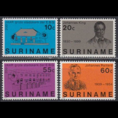 Surinam Mi.Nr. 823-26 200J. Kirche der evangelischen Brüdergemeine (4 Werte)