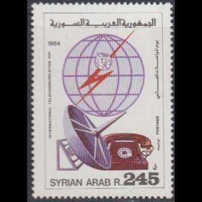 Syrien Mi.Nr. 1600 Weltfernmeldetag, Antenne, Telefon (245)