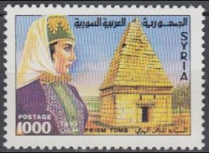 Syrien Mi.Nr. 1892 Int. Tourismustag, Frau in Landestracht, Prismagrab (1000)