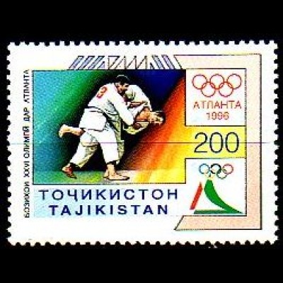 Tadschikistan Mi.Nr. 102 Olympia 1996, Judo (200)