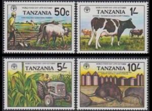 Tansania Mi.Nr. 209-12 Welternährungstag (4 Werte)