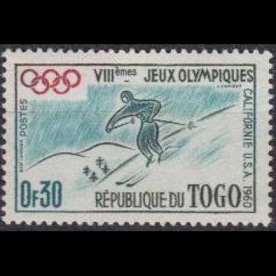 Togo Mi.Nr. 276 Olympia 1960 Squaw Valley, Alpiner Skilauf (0,30)