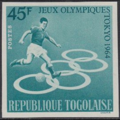 Togo Mi.Nr. 438B Olympia 1964 Tokio, Fußball (45)