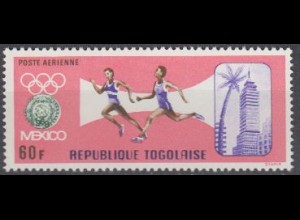 Togo Mi.Nr. 630A Olympia 1968 Mexiko, Läufer (60)