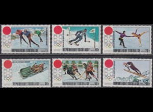 Togo Mi.Nr. 888-93A Olympia 1972 Sapporo (6 Werte)