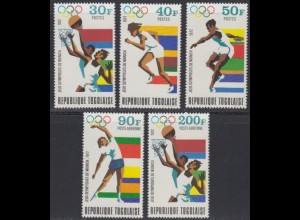 Togo Mi.Nr. 930-34A Olympia 1972 München (5 Werte)