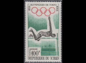 Tschad Mi.Nr. 122 Olympia 1964 Tokio, Hochsprung (100)