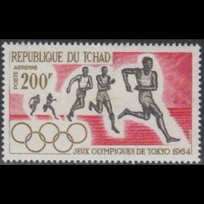 Tschad Mi.Nr. 123 Olympia 1964 Tokio, Laufen (200)