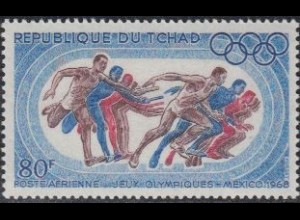 Tschad Mi.Nr. 212 Olympia 1968 Mexiko, Staffellauf (80)