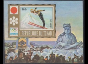 Tschad Mi.Nr. Block 36A Olympia 1972 Sapporo, Skispringen 