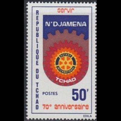Tschad Mi.Nr. 708 70Jahre Rotary International (50)