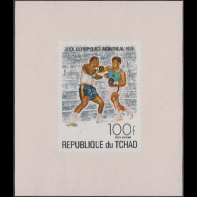 Tschad Mi.Nr. 743Sb Olympia 1976 Montreal, Boxen (100)