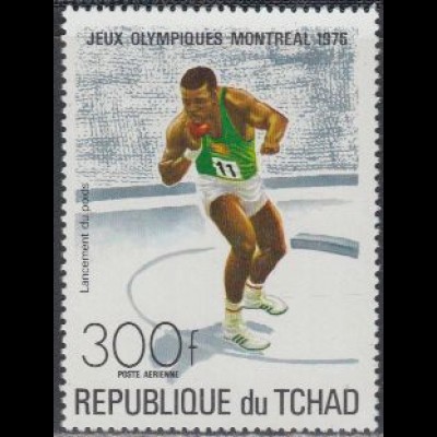 Tschad Mi.Nr. 745 Olympia 1976 Montreal, Kugelstoßen (300)
